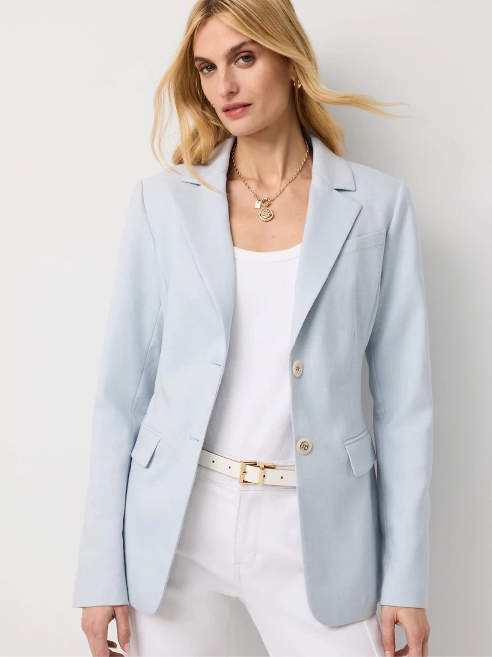 White House Black Market Petite Crosshatch Blazer